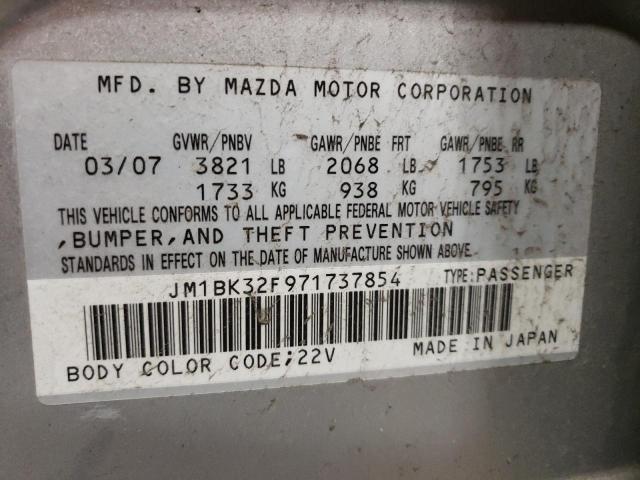 Photo 10 from auction – 2007 MAZDA 3 I with VIN JM1BK32F971737854