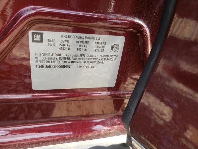 Photo 10 from auction – 2015 BUICK LACROSSE P with VIN 1G4GD5G32FF268467
