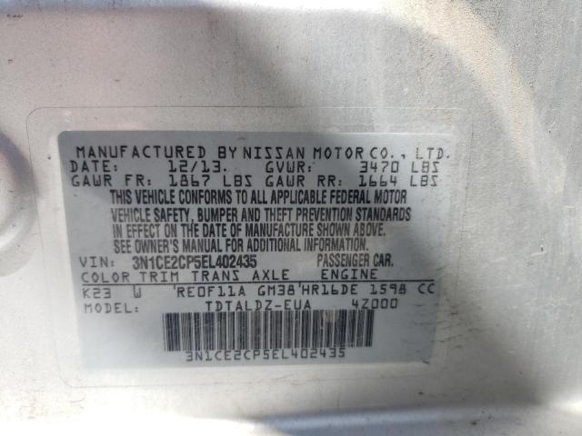 Photo 10 from auction – 2014 NISSAN VERSA NOTE with VIN 3N1CE2CP5EL402435