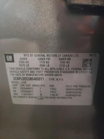 Photo 10 from auction – 2011 CHEVROLET EQUINOX LT with VIN 2CNFLEEC9B6480871