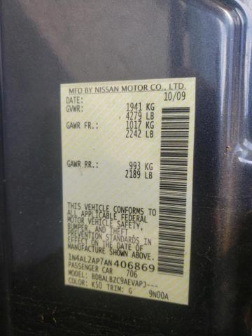Photo 10 from auction – 2010 NISSAN ALTIMA BAS with VIN 1N4AL2AP7AN406869