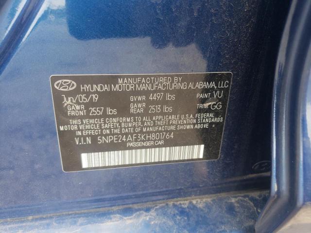Photo 10 from auction – 2019 HYUNDAI SONATA SE with VIN 5NPE24AF3KH801764