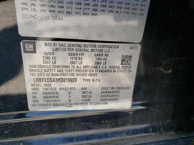 Photo 10 from auction – 2017 BUICK ENVISION E with VIN LRBFXDSA3HD219928