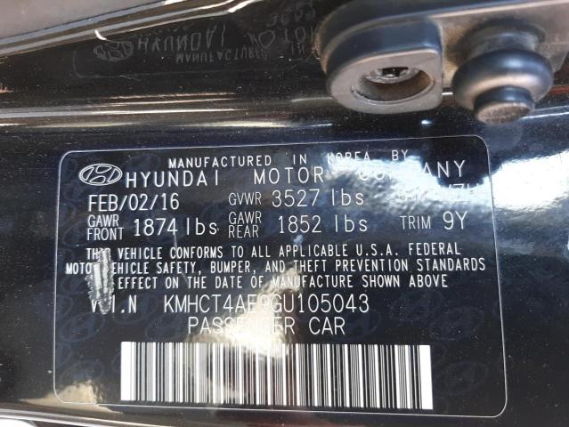 Photo 10 from auction – 2016 HYUNDAI ACCENT SE with VIN KMHCT4AE9GU105043