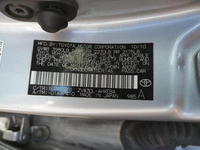 Photo 10 from auction – 2010 TOYOTA PRIUS with VIN JTDKN3DU9A1309146