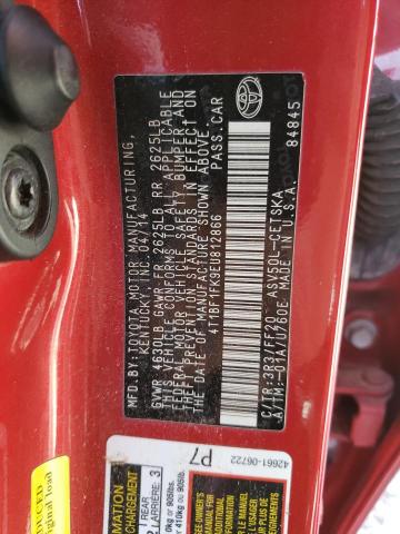 Photo 10 from auction – 2014 TOYOTA CAMRY L with VIN 4T1BF1FK9EU812866
