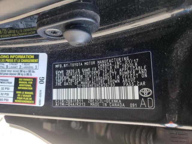 Photo 10 from auction – 2017 TOYOTA COROLLA L with VIN 2T1BURHEXHC826793