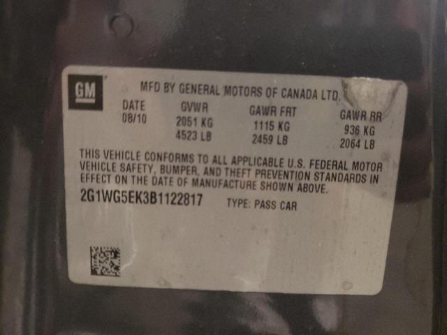 Photo 10 from auction – 2011 CHEVROLET IMPALA LT with VIN 2G1WG5EK3B1122817
