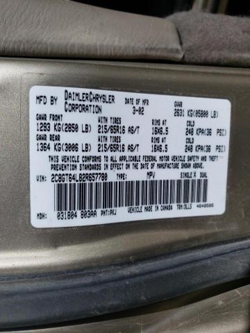 Photo 10 from auction – 2002 CHRYSLER TOWN & COU with VIN 2C8GT64L82R657780