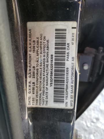 Photo 10 from auction – 2002 SAAB 9-3 SE with VIN YS3DF58K422018309