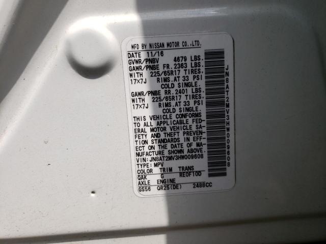 Photo 10 from auction – 2017 NISSAN ROGUE S with VIN JN8AT2MV3HW009608