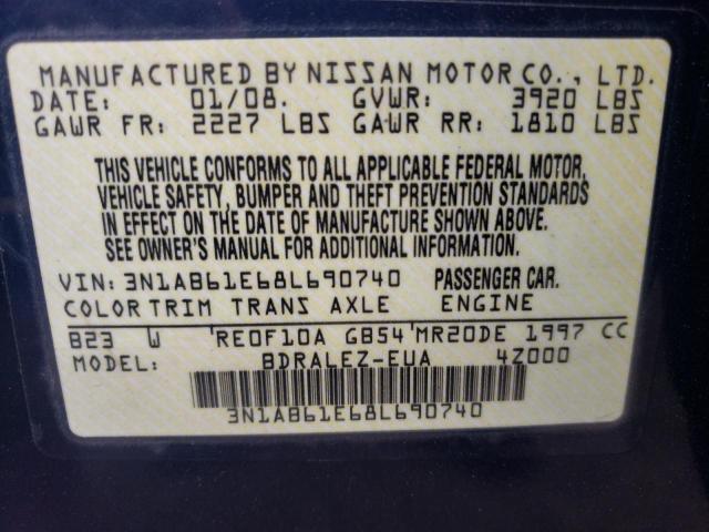 Photo 10 from auction – 2008 NISSAN SENTRA 2.0 with VIN 3N1AB61E68L690740
