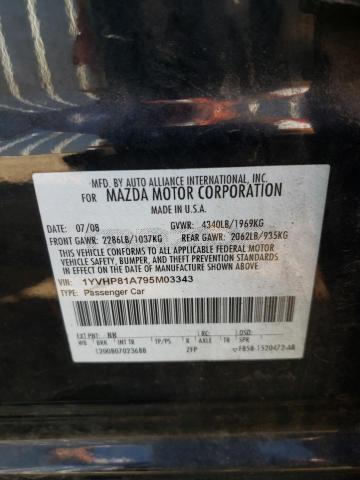 Photo 10 from auction – 2009 MAZDA 6 I with VIN 1YVHP81A795M03343