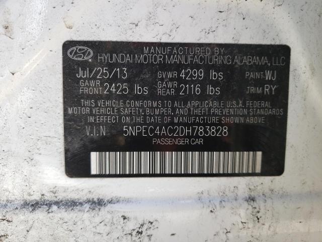 Photo 10 from auction – 2013 HYUNDAI SONATA SE with VIN 5NPEC4AC2DH783828