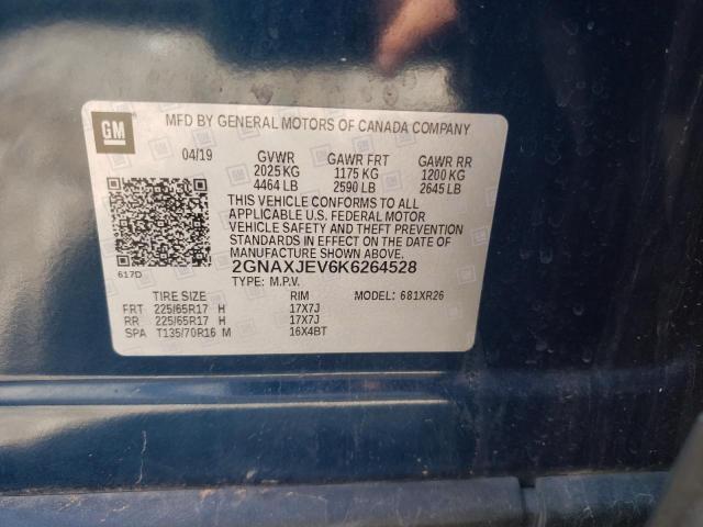 Photo 10 from auction – 2019 CHEVROLET EQUINOX LT with VIN 2GNAXJEV6K6264528