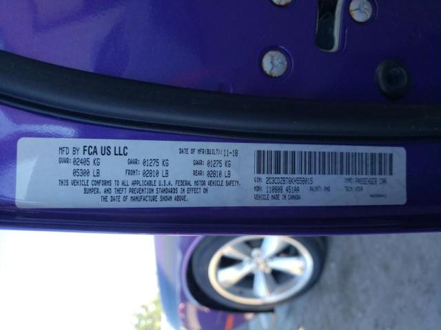 Photo 10 from auction – 2019 DODGE CHALLENGER with VIN 2C3CDZBT6KH558015