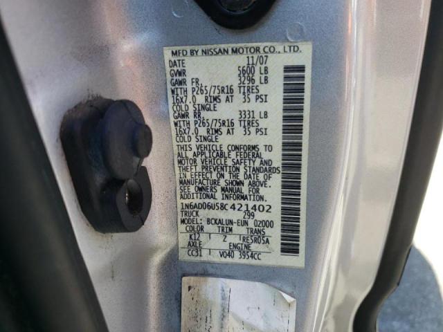 Photo 10 from auction – 2008 NISSAN FRONTIER K with VIN 1N6AD06U58C421402
