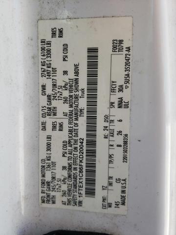 Photo 10 from auction – 2015 FORD F150 SUPER with VIN 1FTEX1C86FKD20042