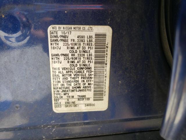 Photo 10 from auction – 2018 NISSAN ROGUE S with VIN JN8AT2MT5JW455702