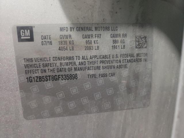 Photo 10 from auction – 2016 CHEVROLET MALIBU LS with VIN 1G1ZB5ST8GF335898