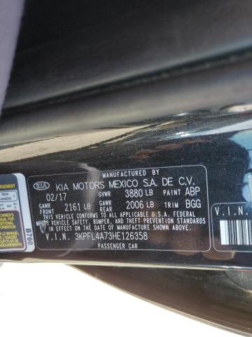 Photo 10 from auction – 2017 KIA FORTE LX with VIN 3KPFL4A73HE126358