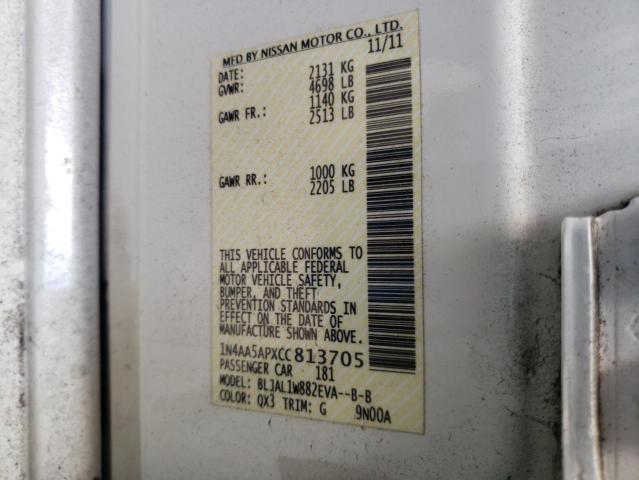 Фото 10 с аукциона – 2012 NISSAN MAXIMA S с VIN 1N4AA5APXCC813705