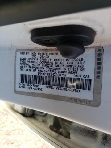 Photo 10 from auction – 2004 TOYOTA COROLLA with VIN 1NXBR32E54Z228756