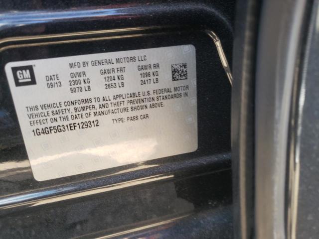 Photo 10 from auction – 2014 BUICK LACROSSE T with VIN 1G4GF5G31EF129312