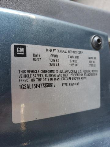 Photo 10 from auction – 2007 PONTIAC G5 with VIN 1G2AL15F477358819