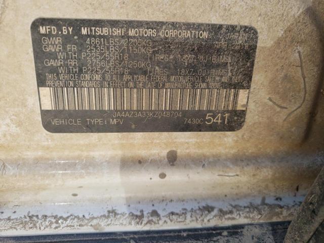 Photo 10 from auction – 2019 MITSUBISHI OUTLANDER with VIN JA4AZ3A33KZ048704