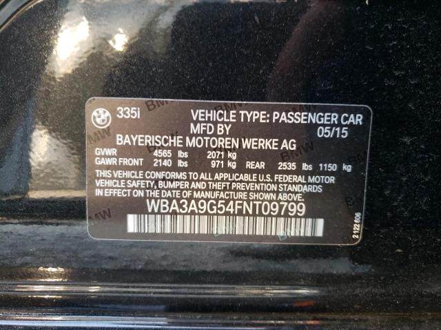 Photo 10 from auction – 2015 BMW 335 I with VIN WBA3A9G54FNT09799