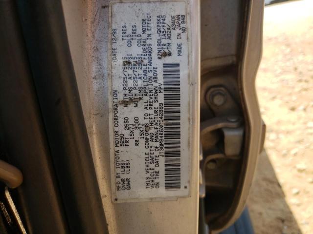 Photo 10 from auction – 1999 TOYOTA 4RUNNER with VIN JT3GM84R6X0042889