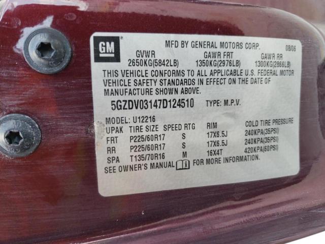 Photo 10 from auction – 2007 SATURN RELAY 2 with VIN 5GZDV03147D124510