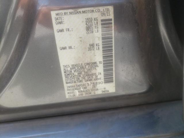 Photo 10 from auction – 2015 NISSAN ALTIMA 2.5 with VIN 1N4AL3AP1FC578890