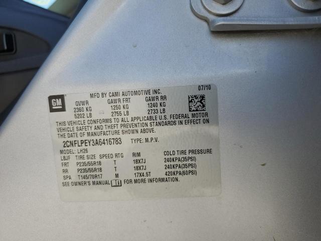 Photo 10 from auction – 2010 CHEVROLET EQUINOX LT with VIN 2CNFLPEY3A6416783