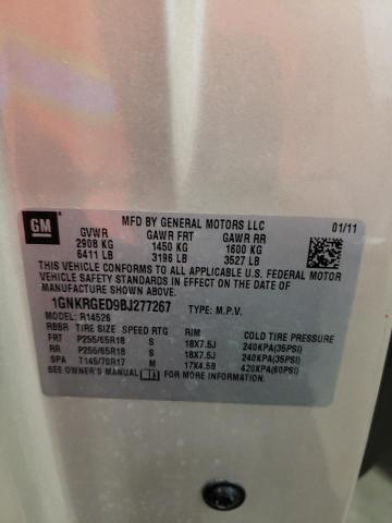 Photo 10 from auction – 2011 CHEVROLET TRAVERSE L with VIN 1GNKRGED9BJ277267