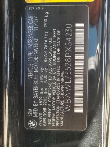 Photo 10 from auction – 2008 BMW 335 I with VIN WBAWL73528PX54230