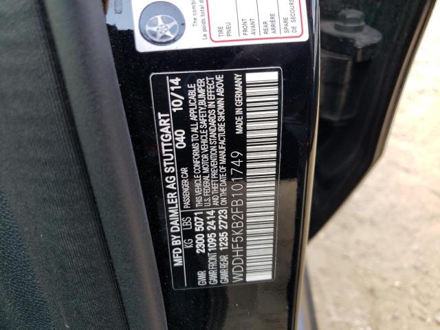 Photo 10 from auction – 2015 MERCEDES-BENZ E 350 with VIN WDDHF5KB2FB101749
