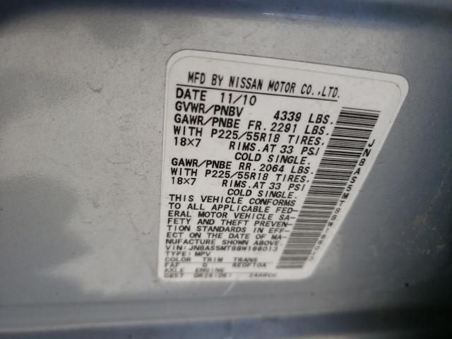 Photo 10 from auction – 2011 NISSAN ROGUE S with VIN JN8AS5MT8BW166013