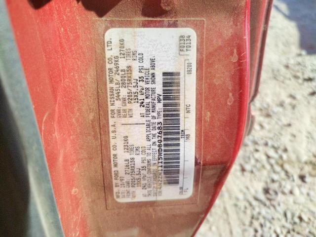 Photo 10 from auction – 1998 NISSAN QUEST with VIN 4N2ZN1115WD807683