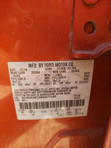 Photo 10 from auction – 2008 FORD EDGE LIMIT with VIN 2FMDK49C88BA77348