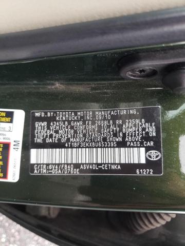 Photo 10 from auction – 2011 TOYOTA CAMRY BASE with VIN 4T1BF3EKXBU653395