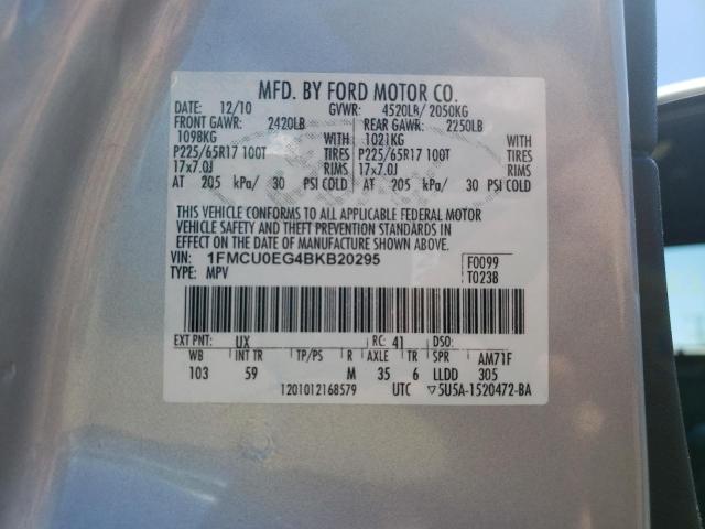 Foto 10 de la subasta – 2011 FORD ESCAPE LIM con VIN 1FMCU0EG4BKB20295