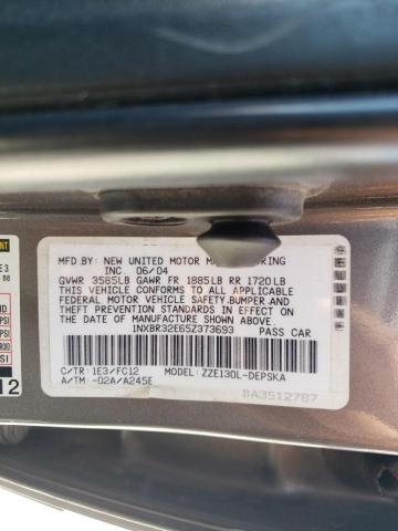 Photo 10 from auction – 2005 TOYOTA COROLLA CE with VIN 1NXBR32E65Z373693