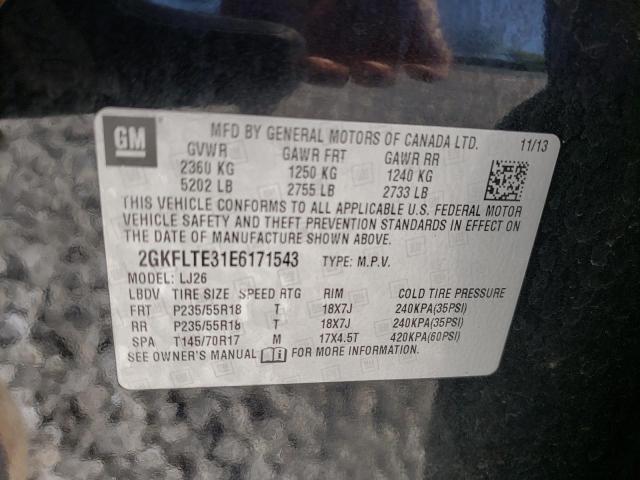 Photo 10 from auction – 2014 GMC TERRAIN SL with VIN 2GKFLTE31E6171543