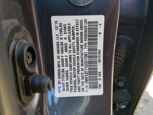 Photo 10 from auction – 2016 HONDA CIVIC EX with VIN 19XFC2F71GE011561