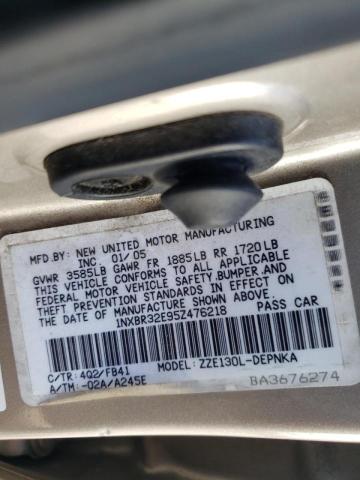 Photo 10 from auction – 2005 TOYOTA COROLLA CE with VIN 1NXBR32E95Z476218