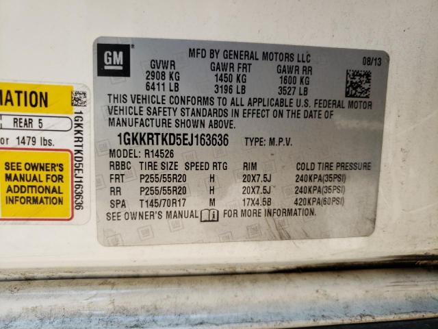 Photo 10 from auction – 2014 GMC ACADIA DEN with VIN 1GKKRTKD5EJ163636