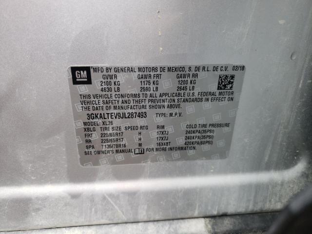 Photo 10 from auction – 2018 GMC TERRAIN SL with VIN 3GKALTEV9JL287493