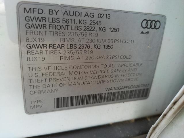 Photo 10 from auction – 2013 AUDI Q5 PREMIUM with VIN WA1DGAFP8DA067947